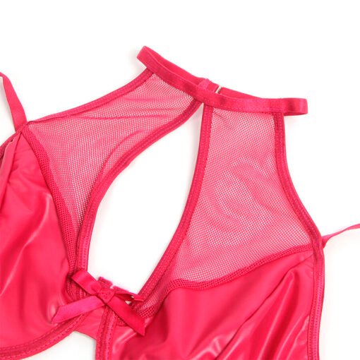 SUBBLIME - 957612 COMPLETO REGGISENO E GONNA IN PELLE ROSSO L/XL - immagine 6