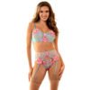 SUBBLIME - 957643 SET REGGISENO E CINTURA RICAMO FIORI ROSA S/M