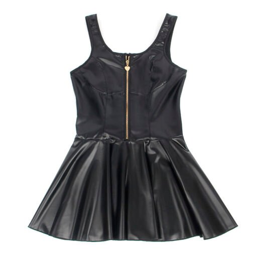 SUBBLIME - 957674 ABITO IN PELLE CON ZIP CUORE NERO L/XL - immagine 5