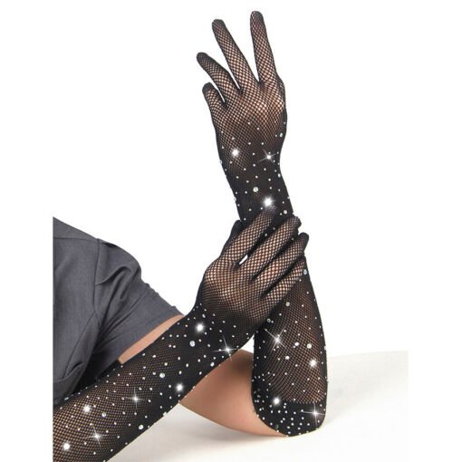 SUBBLIME - 957469SHINE GUANTI TRASPARENTI NERI S/M - immagine 3