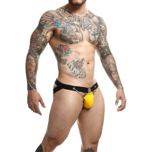 MOB - DNGEON JOCKSTRAP GIALLO CON CATENE TAGLIA UNICA - immagine 3