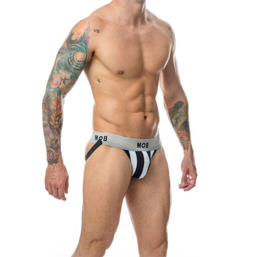 MOB - JOCK BIANCO A RIGHE CLASSICHE TAGLIA S - immagine 3