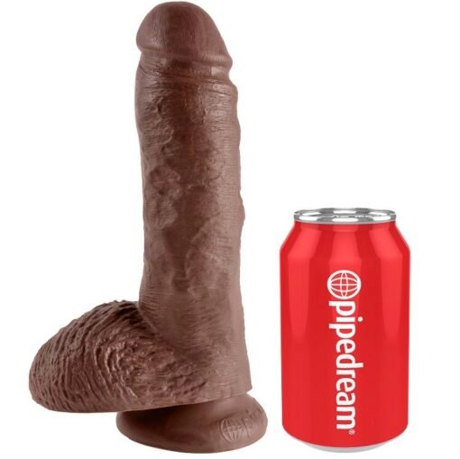 KING COCK - 8" PENE REALÍSTICO MARRÓN 20.3 CM - immagine 3