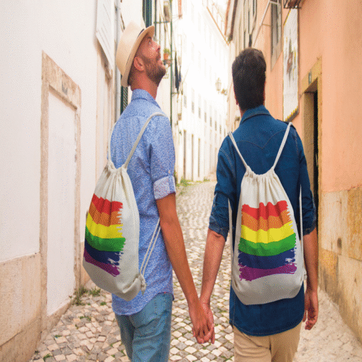 PRIDE - ZAINO CON BANDIERA LGBT IN COTONE - immagine 2