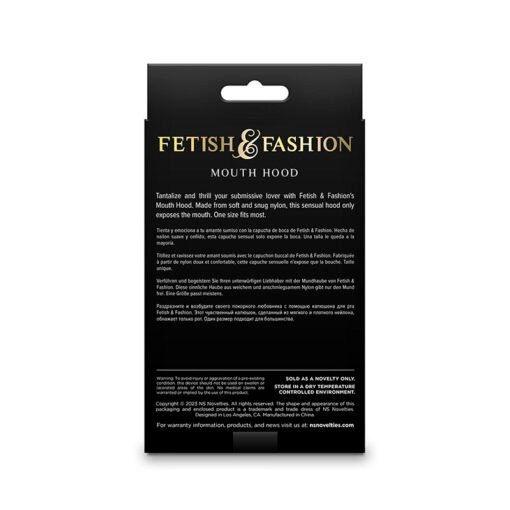 NS NOVELTIES - FETISH & FASHION CAPPUCCIO BOCCA NYLON NERO - immagine 3