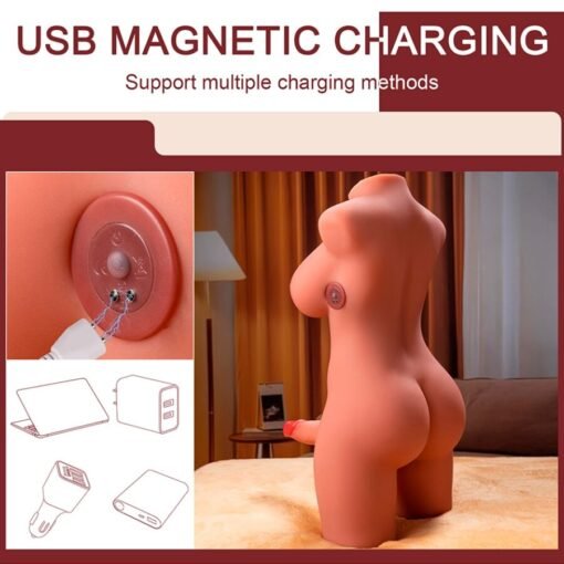 XISE - MIAH LADY BOY TORSO FEMMINILE CON DILDO CON VIBRAZIONE E SPINTA 55 CM - immagine 6