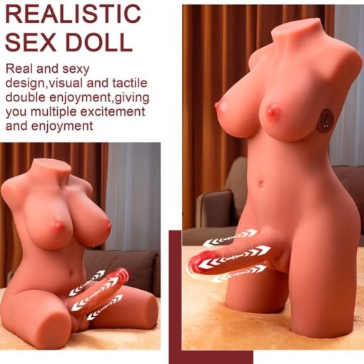 XISE - MIAH LADY BOY TORSO FEMMINILE CON DILDO CON VIBRAZIONE E SPINTA 55 CM - immagine 11