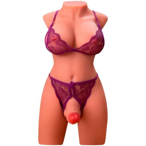 XISE - MIAH LADY BOY TORSO FEMMINILE CON DILDO CON VIBRAZIONE E SPINTA 55 CM - immagine 3