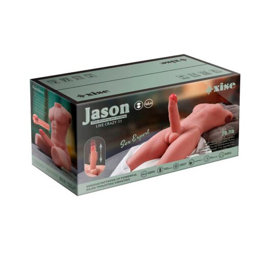 XISE - JASON MEZZO CORPO TORSO MASCHILE REALISTICO CON SPINTA E VIBRAZIONE 55 CM - immagine 17