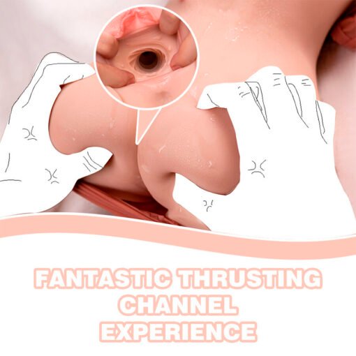 XISE - TORSO REALISTICO PICCOLO E SPINTO CON VIBRAZIONE FEMMINILE 40 CM - immagine 13