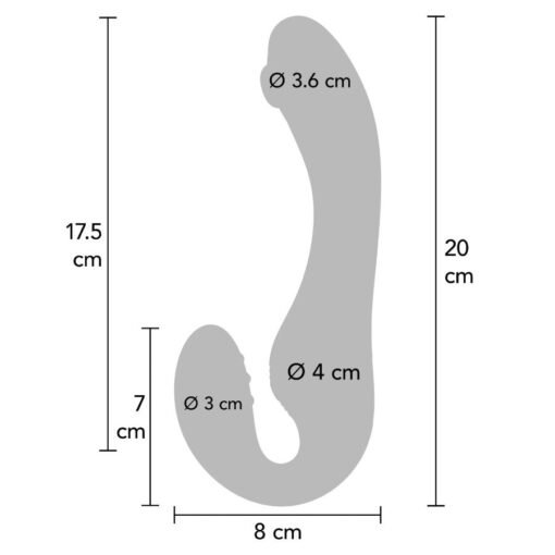 XOCOON - VIBRATORE 2 IN 1 STRAPLESS STRAP-ON CON TELECOMANDO VIOLA - immagine 15