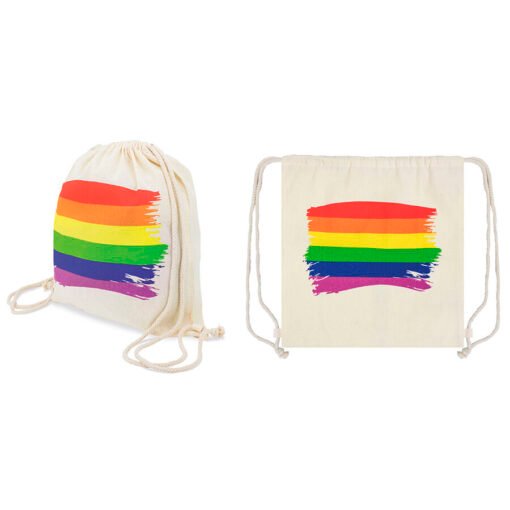 PRIDE - ZAINO CON BANDIERA LGBT IN COTONE - immagine 3