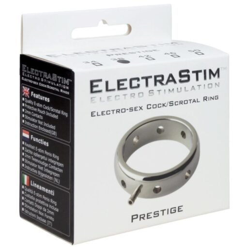 ELECTRASTIM - ANELLO PER PENE ELETTROMAGNETICO IN METALLO PRESTIGE 38 MM - immagine 4