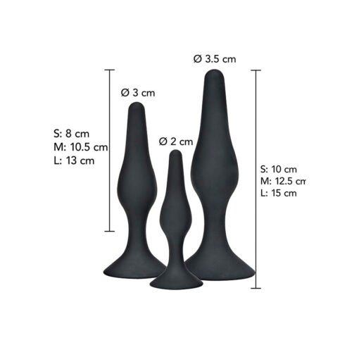 TOYJOY - ANAL PLAY CURVY COMPANIONS PLUG ANALE 3 PEZZI NERO - immagine 2