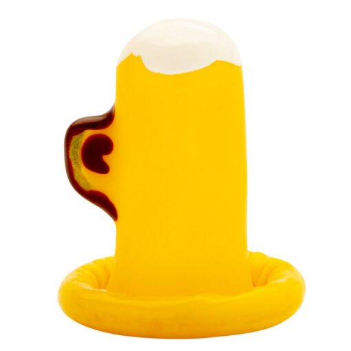 CONDOMERIE - PRESERVATIVI NOVITÀ DIPINTI A MANO BICCHIERE DI BIRRA - immagine 4