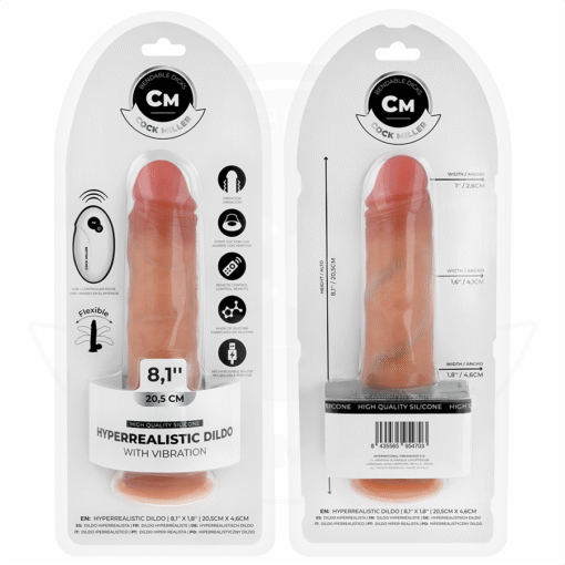COCK MILLER - DILDO REALISTICO CON VENTOSA E TELECOMANDO VIBRAZIONE 20,5 CM - immagine 9