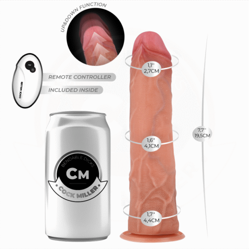 COCK MILLER - DILDO IPERREALISTICO CON VENTOSA E SPINTA CON TELECOMANDO 19,5 CM - immagine 4
