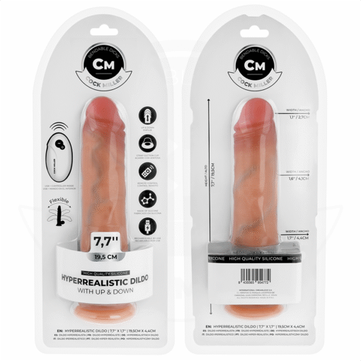 COCK MILLER - DILDO IPERREALISTICO CON VENTOSA E SPINTA CON TELECOMANDO 19,5 CM - immagine 8