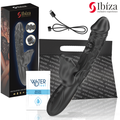IBIZA - VIBRATORE E STIMOLATORE CLITORIDEO CON EFFETTO MORSO E ROTAZIONE - immagine 2