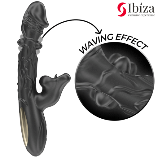 IBIZA - VIBRATORE E STIMOLATORE CLITORIDEO CON EFFETTO MORSO E ROTAZIONE - immagine 3
