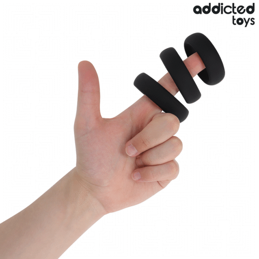 ADDICTED TOYS - SET DI ANELLI PIATTI IN SILICONE - immagine 2