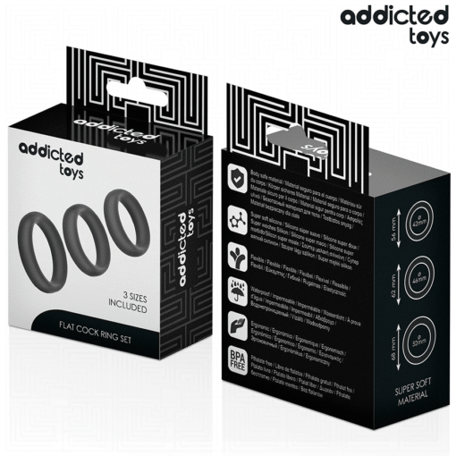 ADDICTED TOYS - SET DI ANELLI PIATTI IN SILICONE - immagine 6