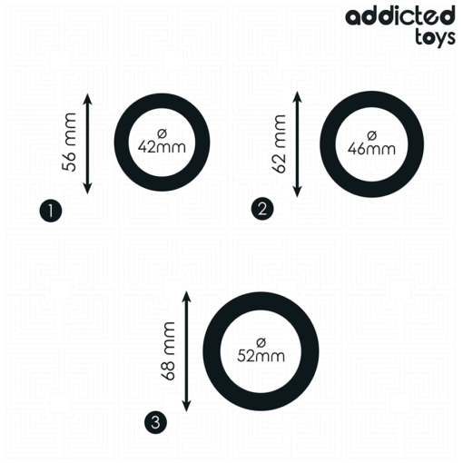 ADDICTED TOYS - SET DI ANELLI PIATTI IN SILICONE - immagine 4