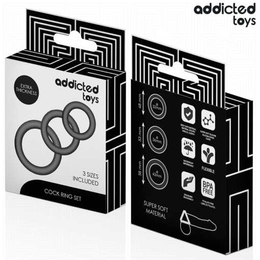 ADDICTED TOYS - SET DI ANELLI IN SILICONE MODELLO 1 - immagine 6