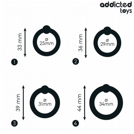 ADDICTED TOYS - SET DI ANELLI IN SILICONE A PRESSIONE - immagine 4