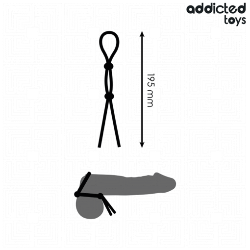 ADDICTED TOYS - CORDA IN SILICONE PER IL PENE A DOPPIO ANELLO - immagine 4