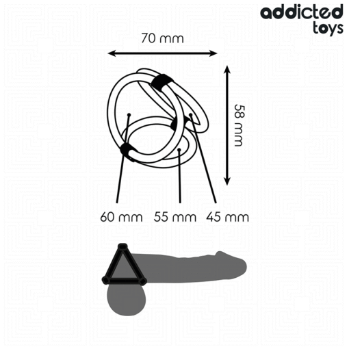 ADDICTED TOYS - ANELLO PER PENE TRIPLO - immagine 4