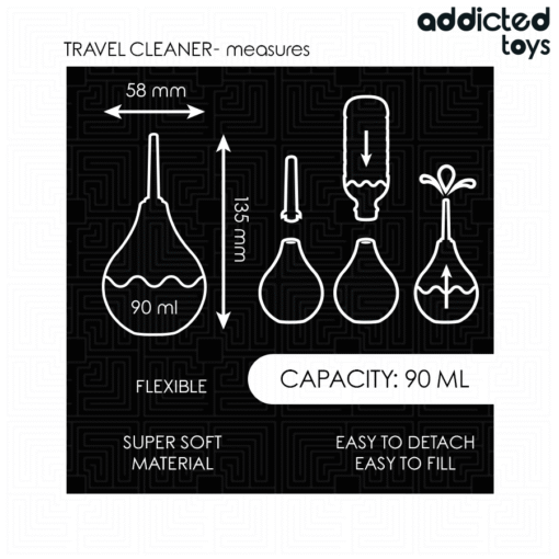 ADDICTED TOYS - DETERGENTE ANALE DA VIAGGIO TAGLIA S 90 ML - immagine 5