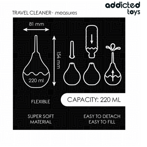 ADDICTED TOYS - DETERGENTE ANALE DA VIAGGIO TAGLIA L 220 ML - immagine 5