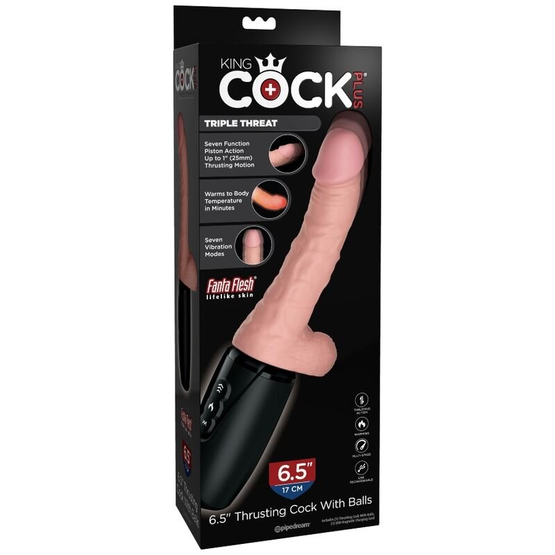 KING COCK - PLUS TRIPLA MINACCIA PELLE CHIARA - immagine 9