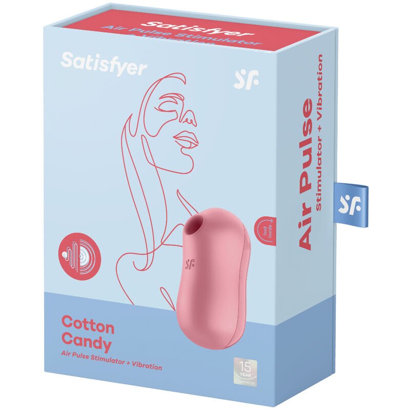 SATISFYER - STIMOLATORE E VIBRATORE D'ARIA PER ZUCCHERO DI COTONE ROSA - immagine 3