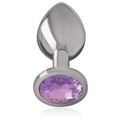 Alternative view of INTENSE - PLUG ANALE IN METALLO ALLUMINIO CON CRISTALLO VIOLA MISURA S