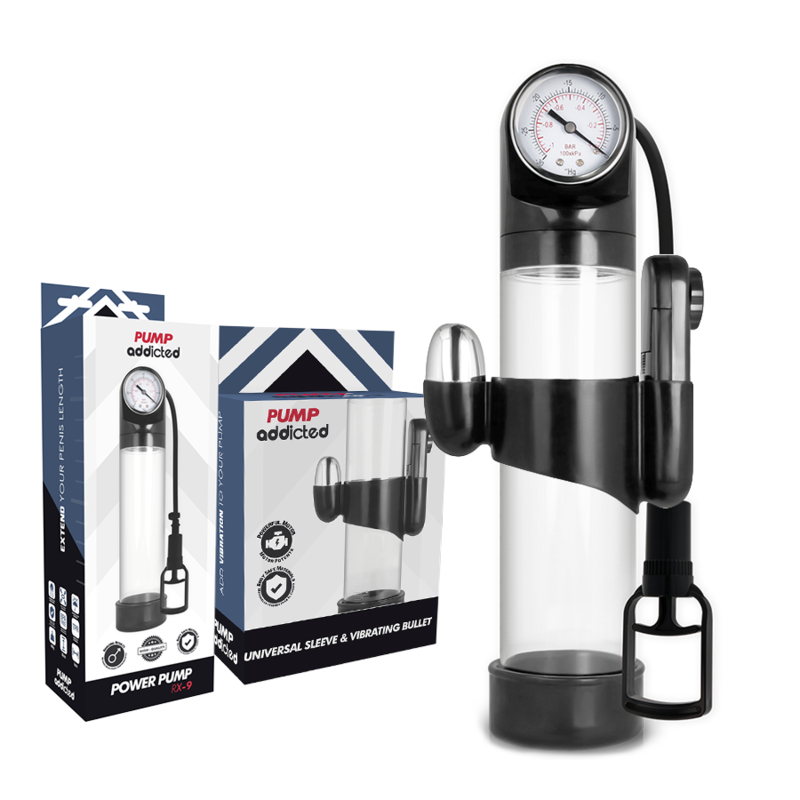 PUMP ADDICTED - POMPA PER EREZIONE TRASPARENTE RX9 CON VIBRATORE - immagine 2