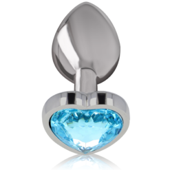 Alternative view of INTENSE - PLUG ANALE IN METALLO ALLUMINIO CUORE BLU TAGLIA L