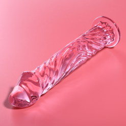 Alternative view of NEBULA SERIES BY IBIZA - MODELLO 12 DILDO IN VETRO BOROSILICATO ROSA 17 CM -O- 3.5 CM
