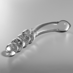 Alternative view of NEBULA SERIES BY IBIZA - MODELLO 14 DILDO IN VETRO BOROSILICATO TRASPARENTE 18.5 CM -O- 3 CM