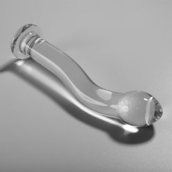 Alternative view of NEBULA SERIES BY IBIZA - MODELLO 18 DILDO IN VETRO BOROSILICATO TRASPARENTE 18.5 CM -O- 3.5 CM