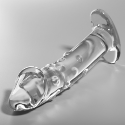 Alternative view of NEBULA SERIES BY IBIZA - MODELLO 19 DILDO IN VETRO BOROSILICATO TRASPARENTE 18.5 CM -O- 4 CM