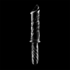 NEBULA SERIES BY IBIZA - MODELLO 24 DILDO IN VETRO BOROSILICATO TRASPARENTE 28.5 CM -O- 5 CM - immagine 7
