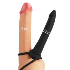 Alternative view of MYTHOLOGY - DILDO ANALE COBI ONYX CON ANELLO PER CAZZO E TESTICOLI 13 CM IN SILICONE