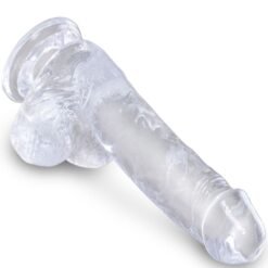 KING COCK - CLEAR PENE REALISTICO CON SFERE 13.5 CM TRASPARENTE - immagine 3