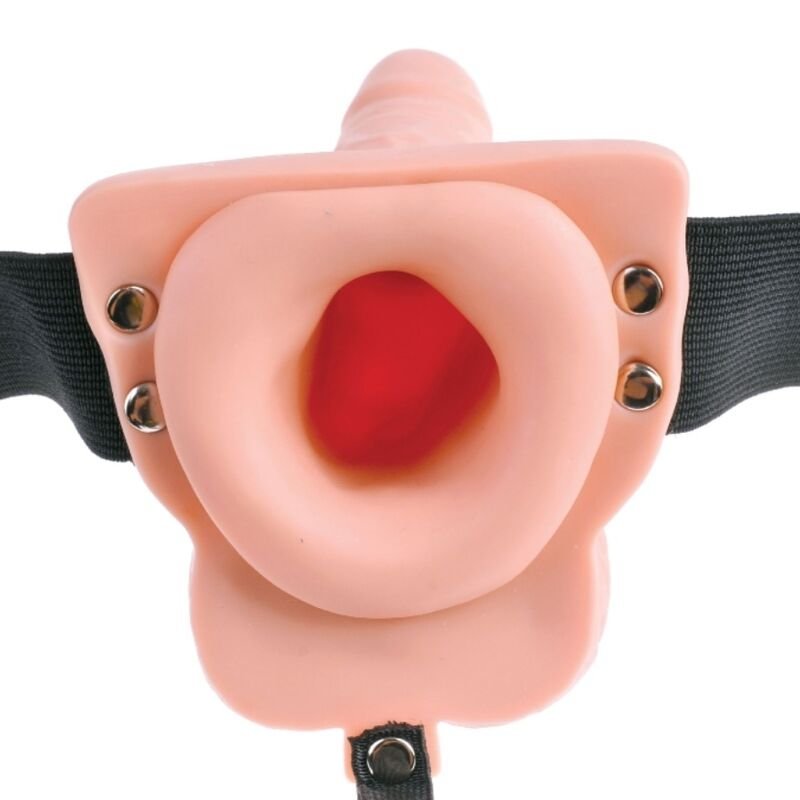 FETISH FANTASY SERIES - IMBRAGATURA REGOLABILE TELECOMANDO PENE REALISTICO CON TESTICOLI RICARICABILI E VIBRATORE 15 CM - immagine 4
