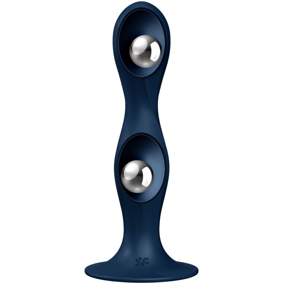 SATISFYER - DILDO IN SILICONE DOPPIA SFERA BLU - immagine 2