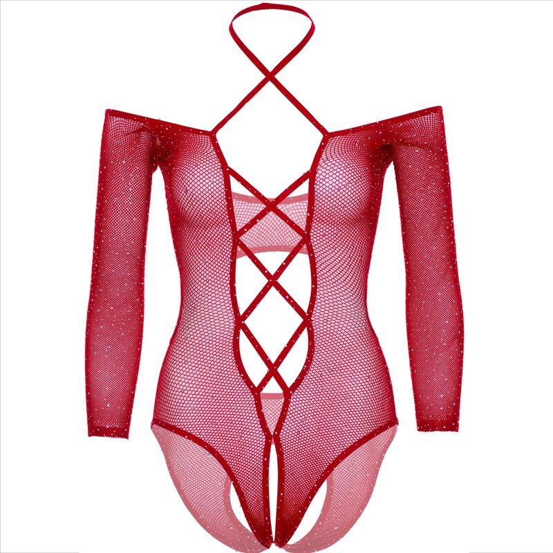 LEG AVENUE - BODY CROTHLESS CON ROSSO LUCIDO - immagine 9