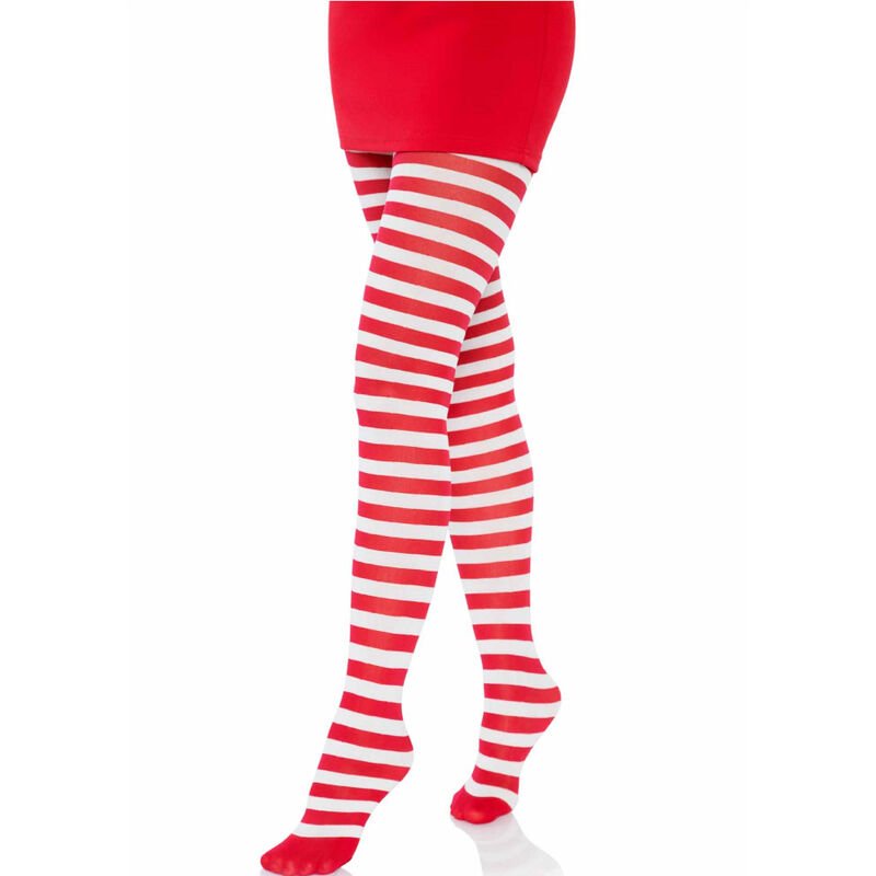 LEG AVENUE - COLLANT A RIGHE BIANCO/ROSSO - immagine 2