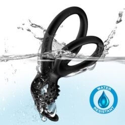 Alternative view of ARMONY - ANELLO VIBRATORE DOPPIO TRAVELLER PER COPPIA RABBIT BLACK